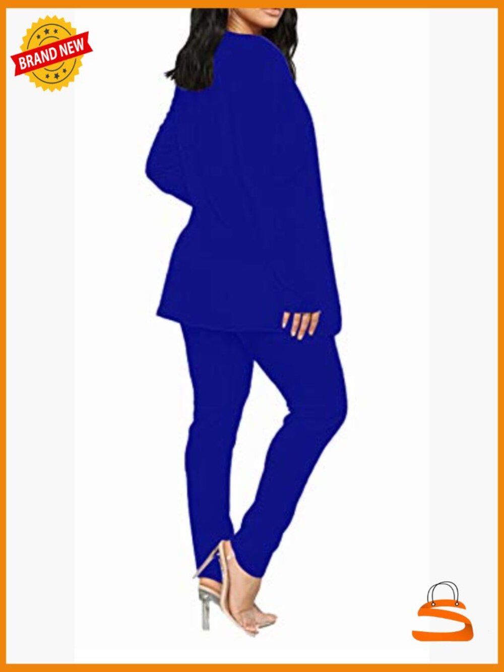 Women's 2 Piece Pant Suit Set Blazer & Pencil Pants - Picture 3 of 7